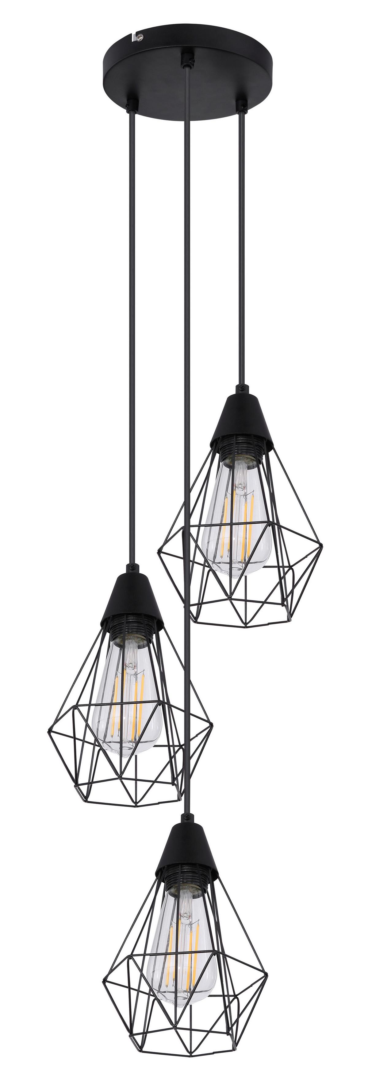 Függőlámpa Industrial - fekete, Basics, fém (29/120cm) - Globo