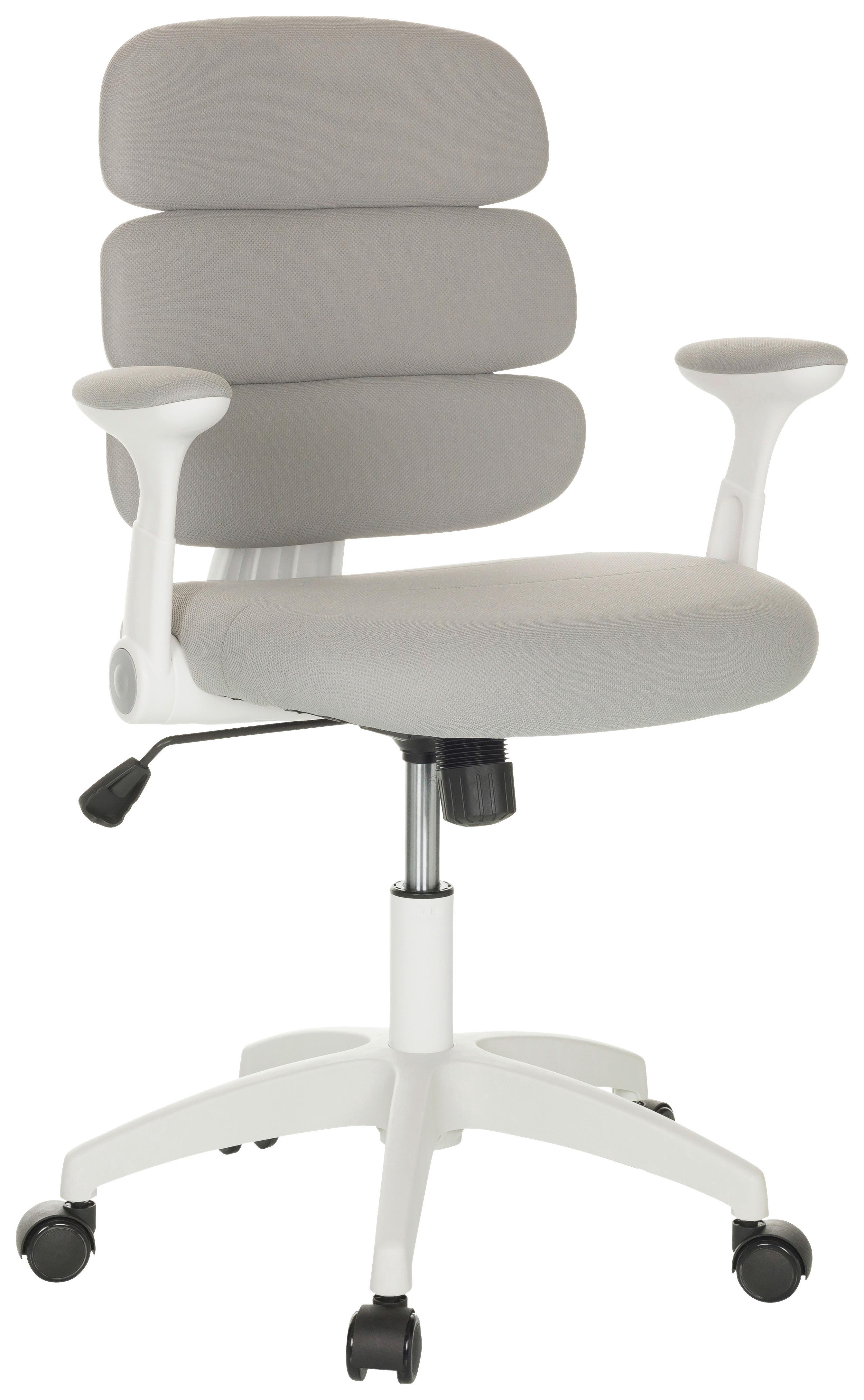 Mladinski Vrtljivi Stol Kid Ergolino W, Siva - siva/bela, Basics, umetna masa/tekstil (62/86-97/62cm) - MID.YOU