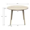 MATBORD BJÖRN - naturfärgad, Modern, trämaterial/trä (100/76cm) - Mömax