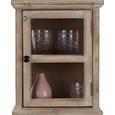 Hängevitrine in Naturfarben - Klar/Schwarz, LIFESTYLE, Glas/Holz (33/40,6/17,8cm) - Mömax modern living