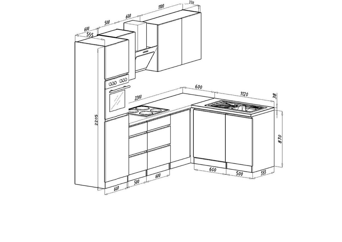 Eckküche Premium Weiß Hochglanz ca. 280x172 cm - Weiß/Grau, MODERN, Holzwerkstoff (280/172cm) - Respekta