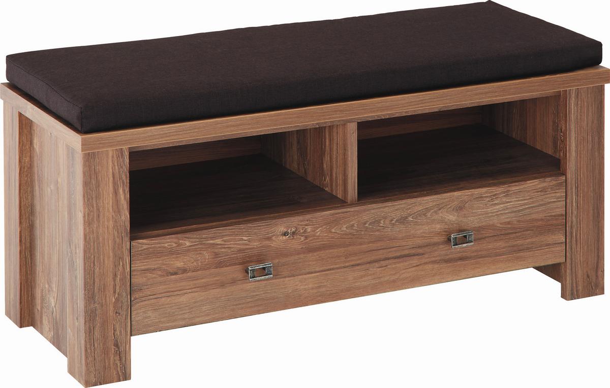 Klupa Za Predsoblje Brüssel - tamno smeđa/boje nikla, Lifestyle, drvni materijal/metal (100/48/40cm) - Zandiara