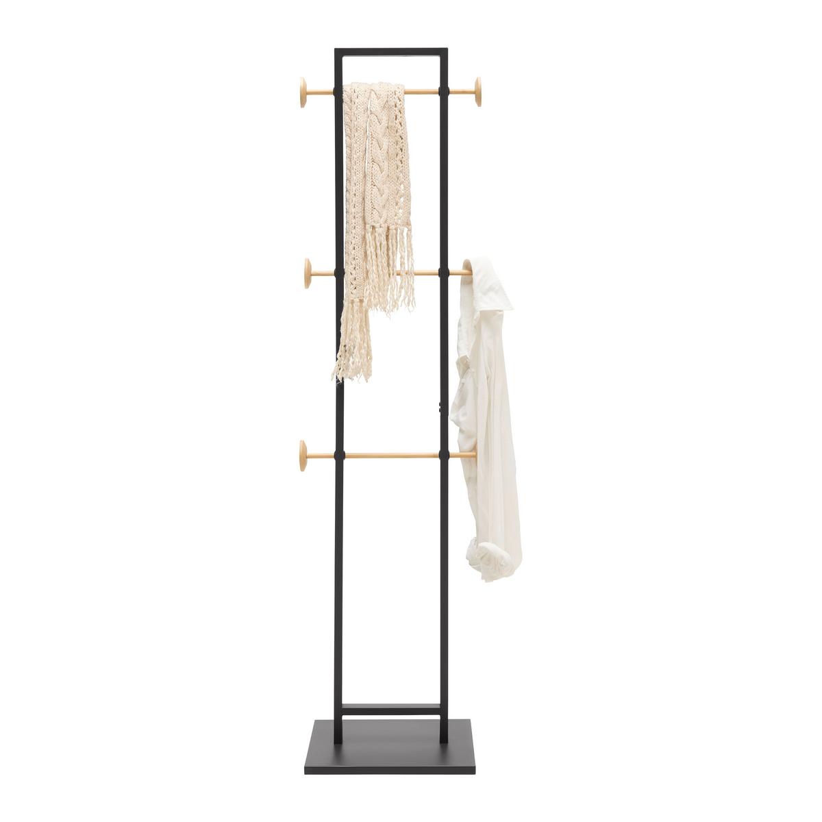 Samostojeća Vješalica Kaya - prirodne boje/antracit, Moderno, drvni materijal/metal (40/177/40cm) - Modern Living