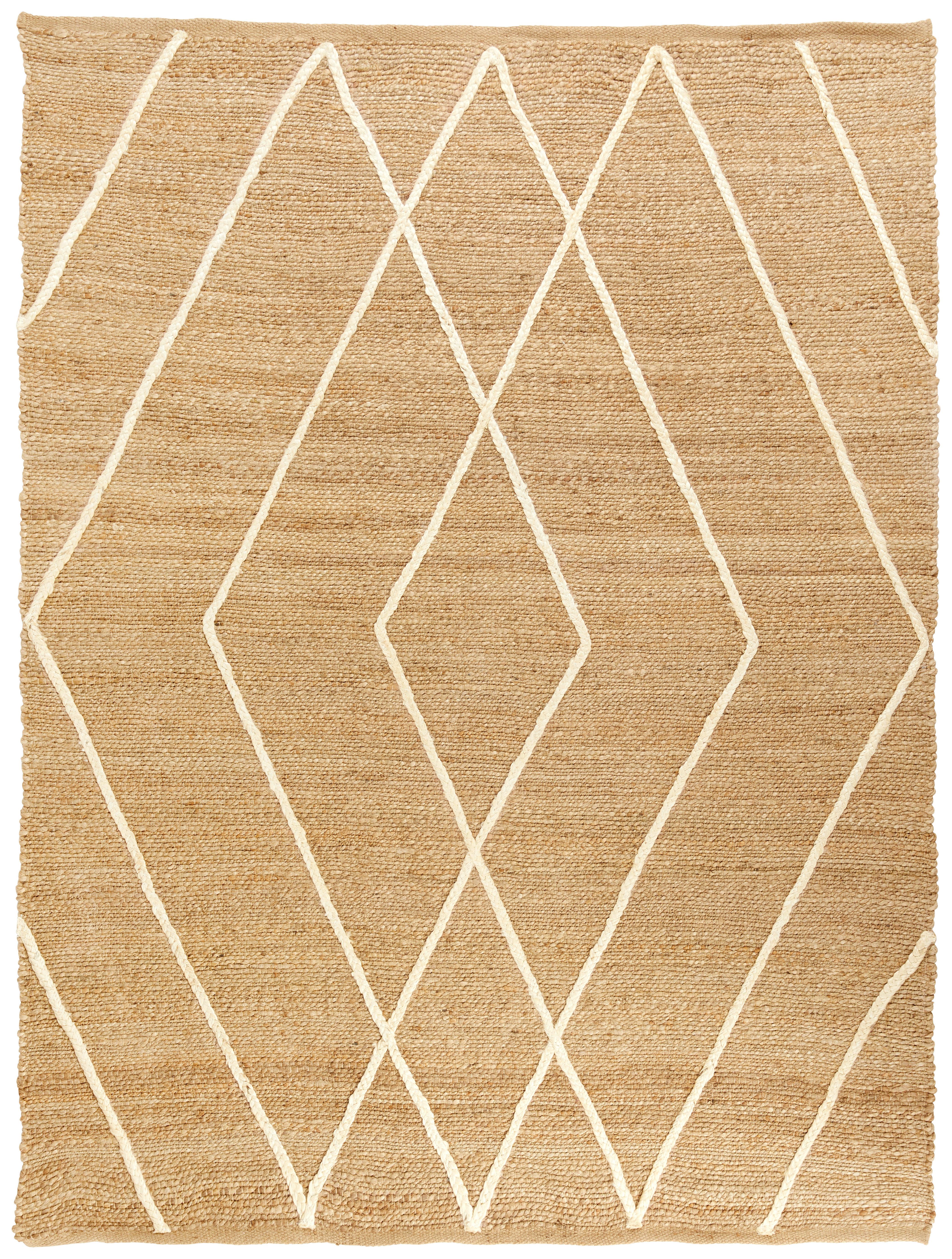 Kézi Szövésű Szőnyeg Aran 2 - bézs/fehér, Modern, textil (160/230cm) - Bessagi Home