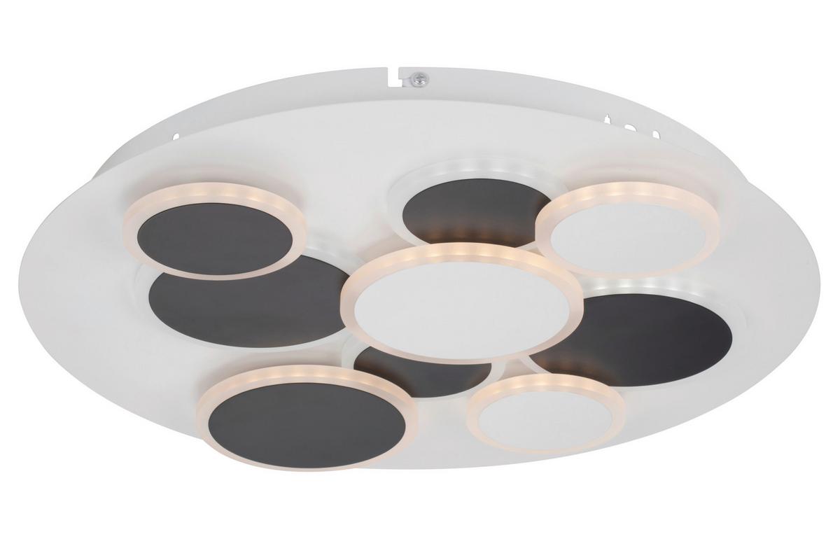 LAMPA SUFITOWA LED BLACKBURN *SBN* - czarny/biały, Trend, tworzywo sztuczne/metal (46,8/6cm) - Novel