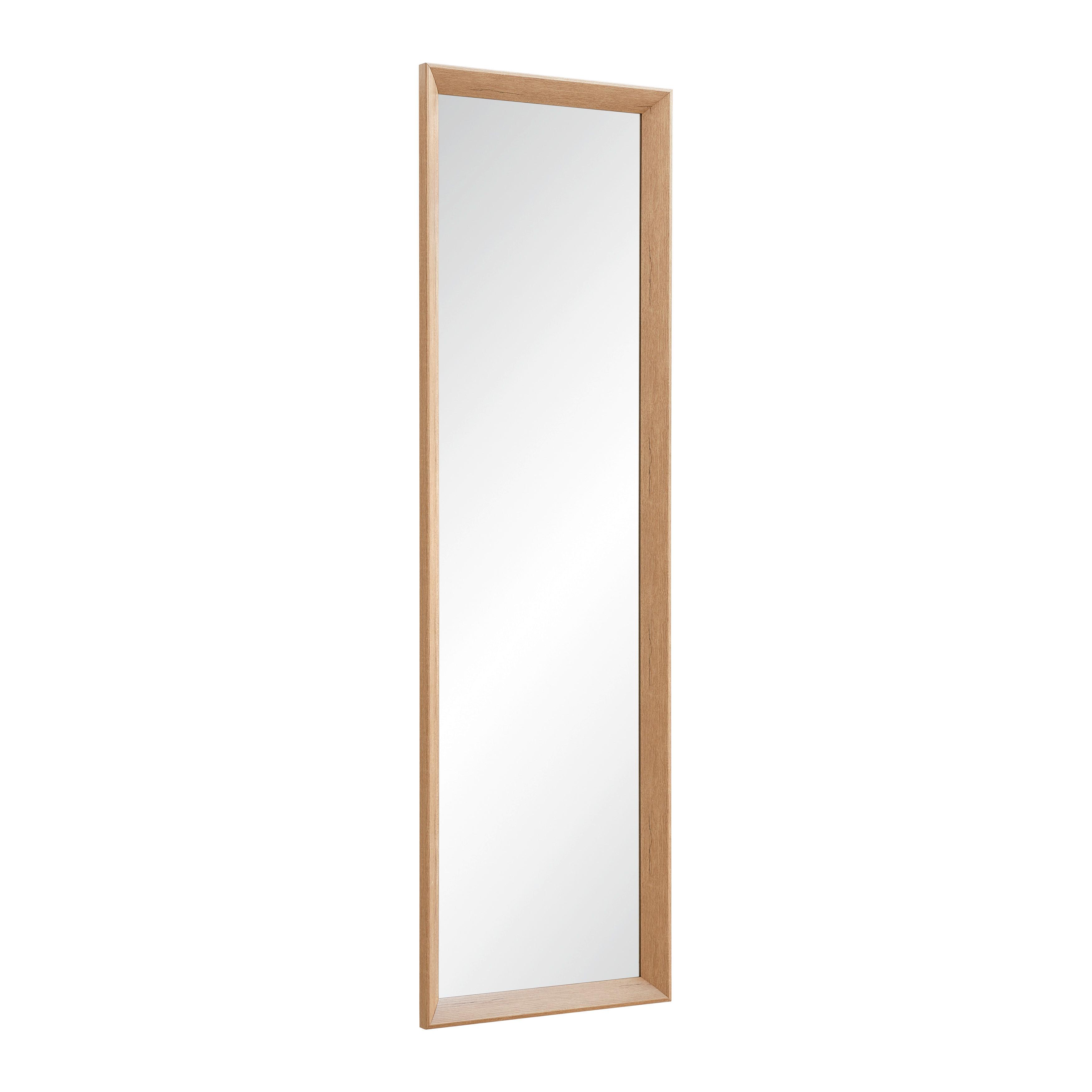 Stensko Ogledalo Molly - barve hrasta, Moderno, umetna masa/steklo (49/159cm) - Mömax