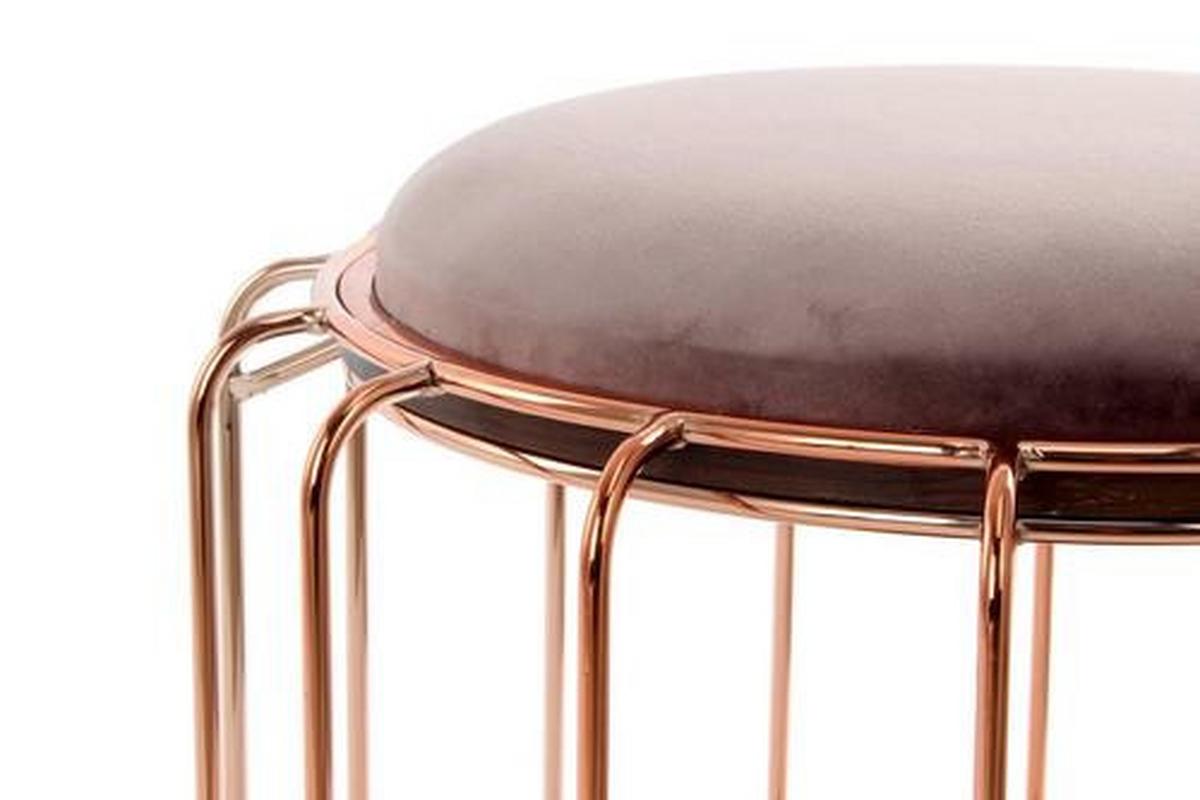 BEISTELLTISCH NBLSY - Grau/Kupferfarben, Basics, Glas/Holzwerkstoff (50/50/45cm) - Kayoom