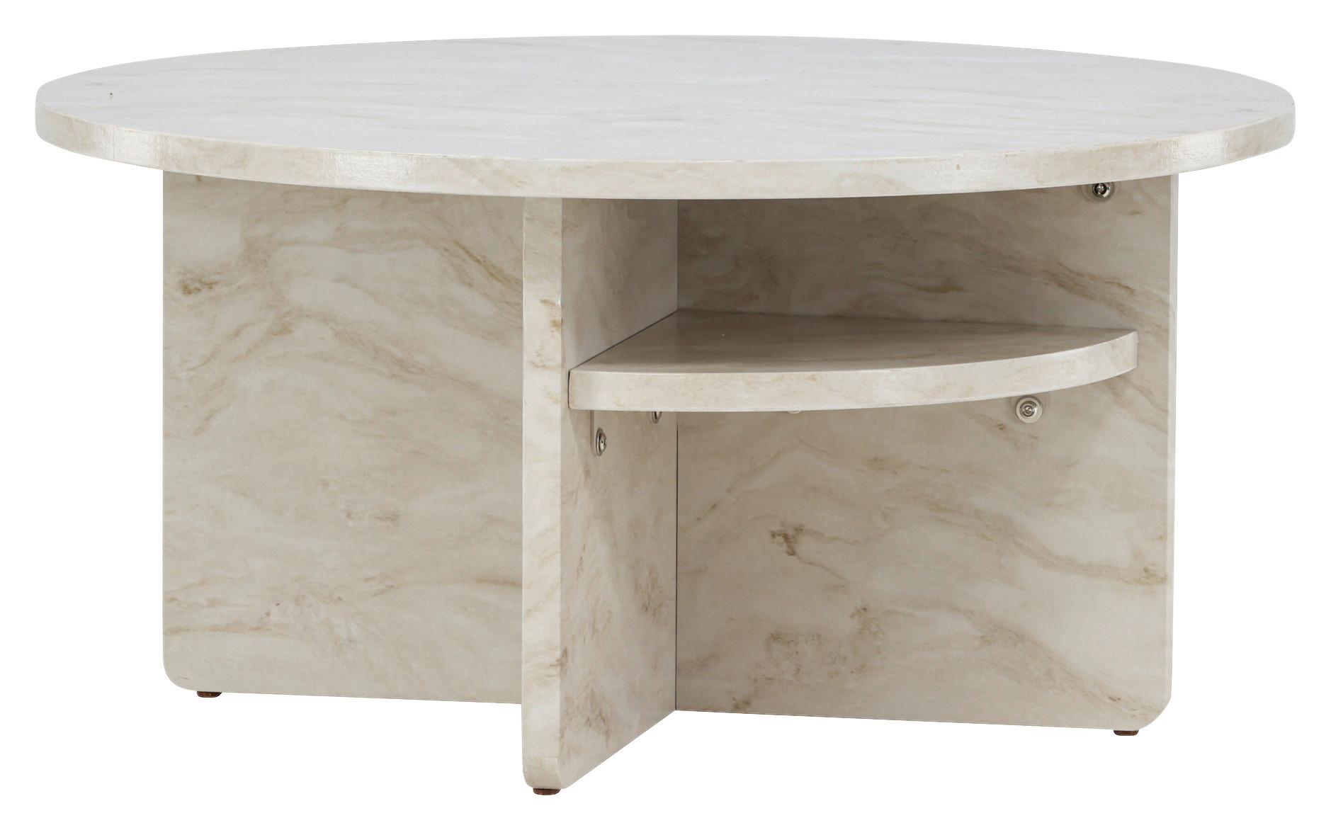 Couchtisch Ålesund ca. 85x85x42 cm Beige - Beige, Design, Holzwerkstoff (85/85/42cm) - Livetastic