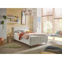 Polsterbett Peach ca. 120x200 cm Creme - Creme/Schwarz, MODERN, Holz/Holzwerkstoff (120/200cm) - MID.YOU