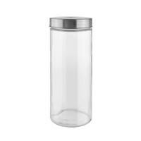 Vorratsdose Magnus Glas - Klar/Edelstahlfarben, Modern, Glas/Metall (11,5/27,5cm) - Mömax
