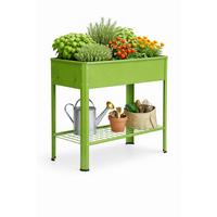 Hochbeet Vcm Hochbeet "balora Xl" - Grün, Modern, Metall (80/80/35cm)