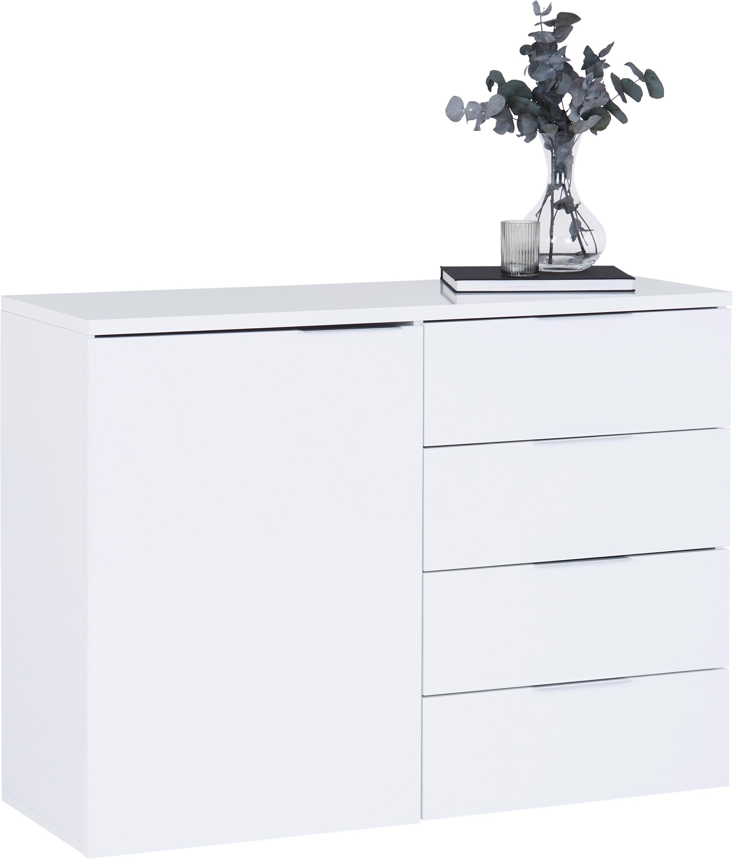 Komoda Split 2, Bela - siva/bela, Moderno, les (120/89/43cm) - Mömax