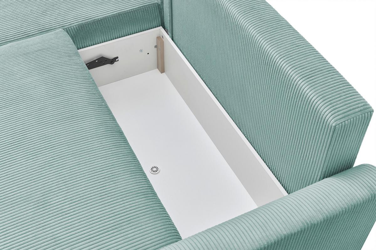 Coltar Kim - verde mentă, Modern, lemn/textil (233/160cm) - Modern Living