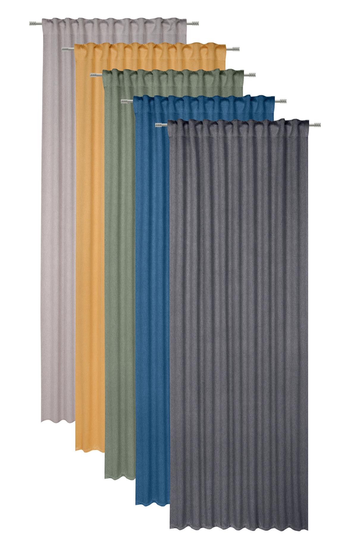 ZASŁONA GOTOWA FINN - zielony, Basics, tkanina (135/245cm) - Esposa