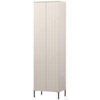 Garderobenschrank Gravure Grau B: 60 cm - Schwarz/Grau, Design, Holz/Metall (60/210/42cm) - Livetastic