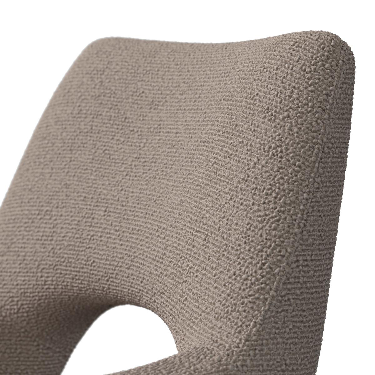 Barhocker Tami Creme Struktur Gepolstert - Creme/Schwarz, MODERN, Holz/Textil (46/82-102/51cm) - Bessagi Home