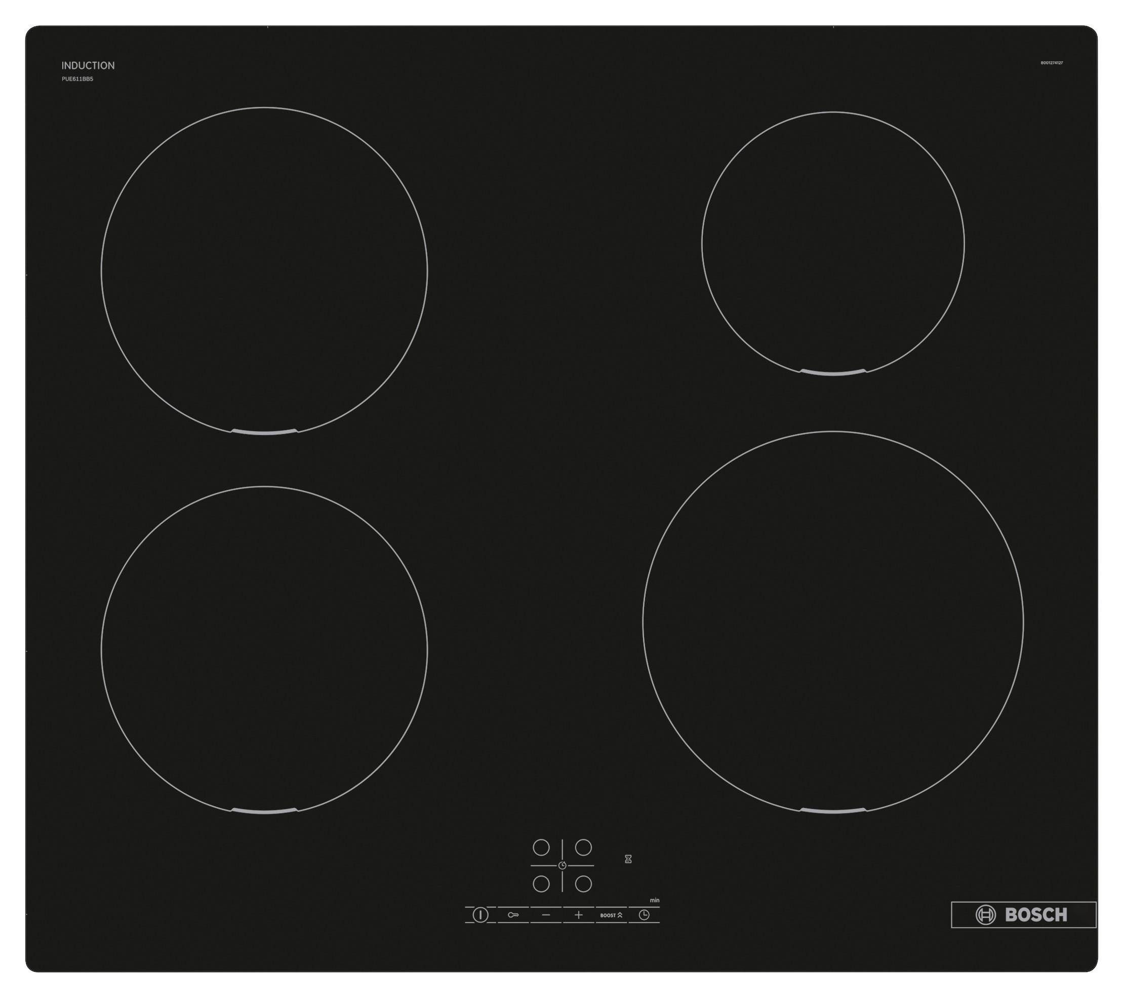 Indukciós Főzőlap Bosch Pue611bb5e - fekete, Basics (51/59,2/52,2cm) - Bosch