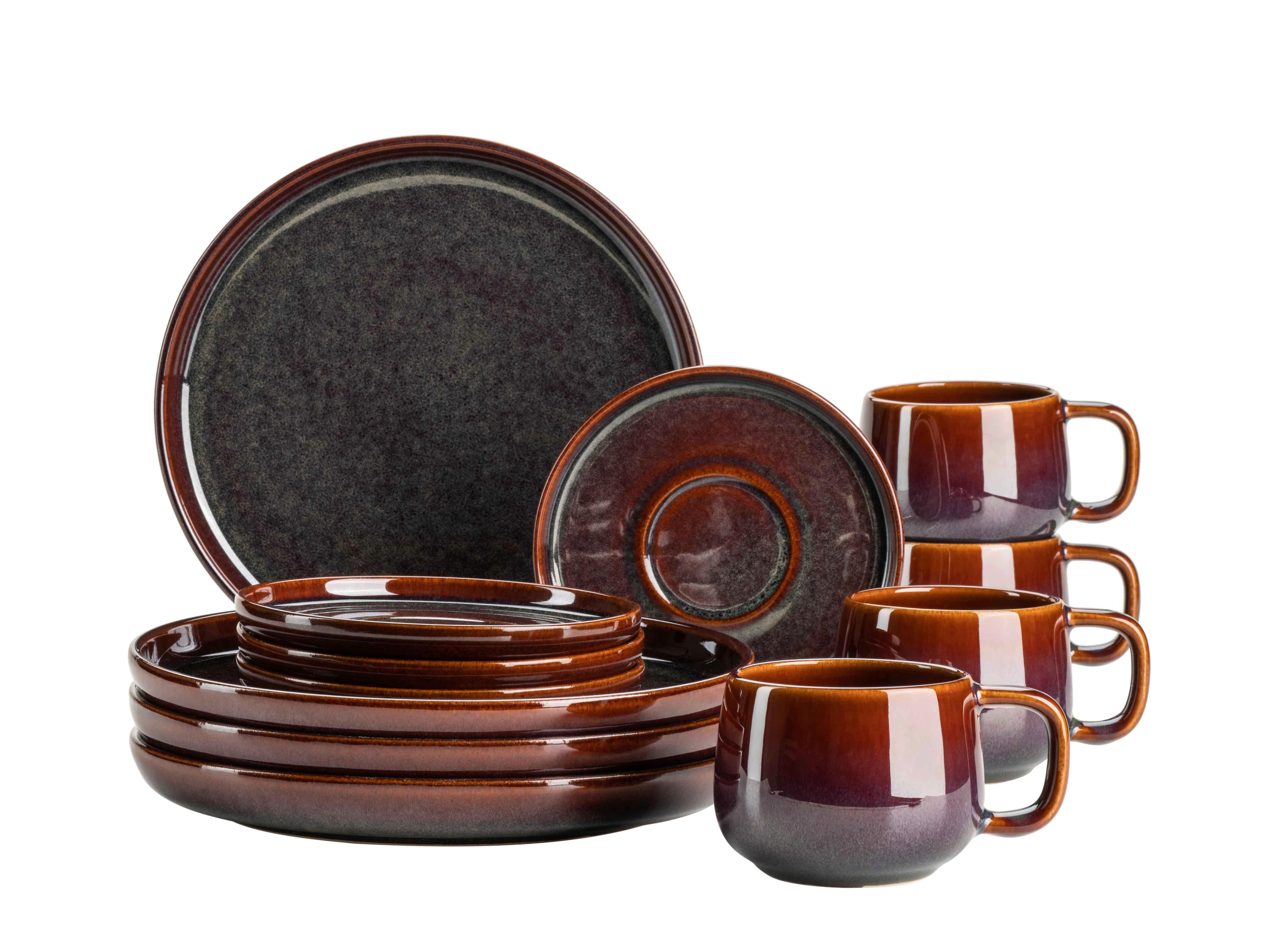 KAFFEESERVICE ELINA UNO - Rotbraun, Basics, Keramik - Mäser