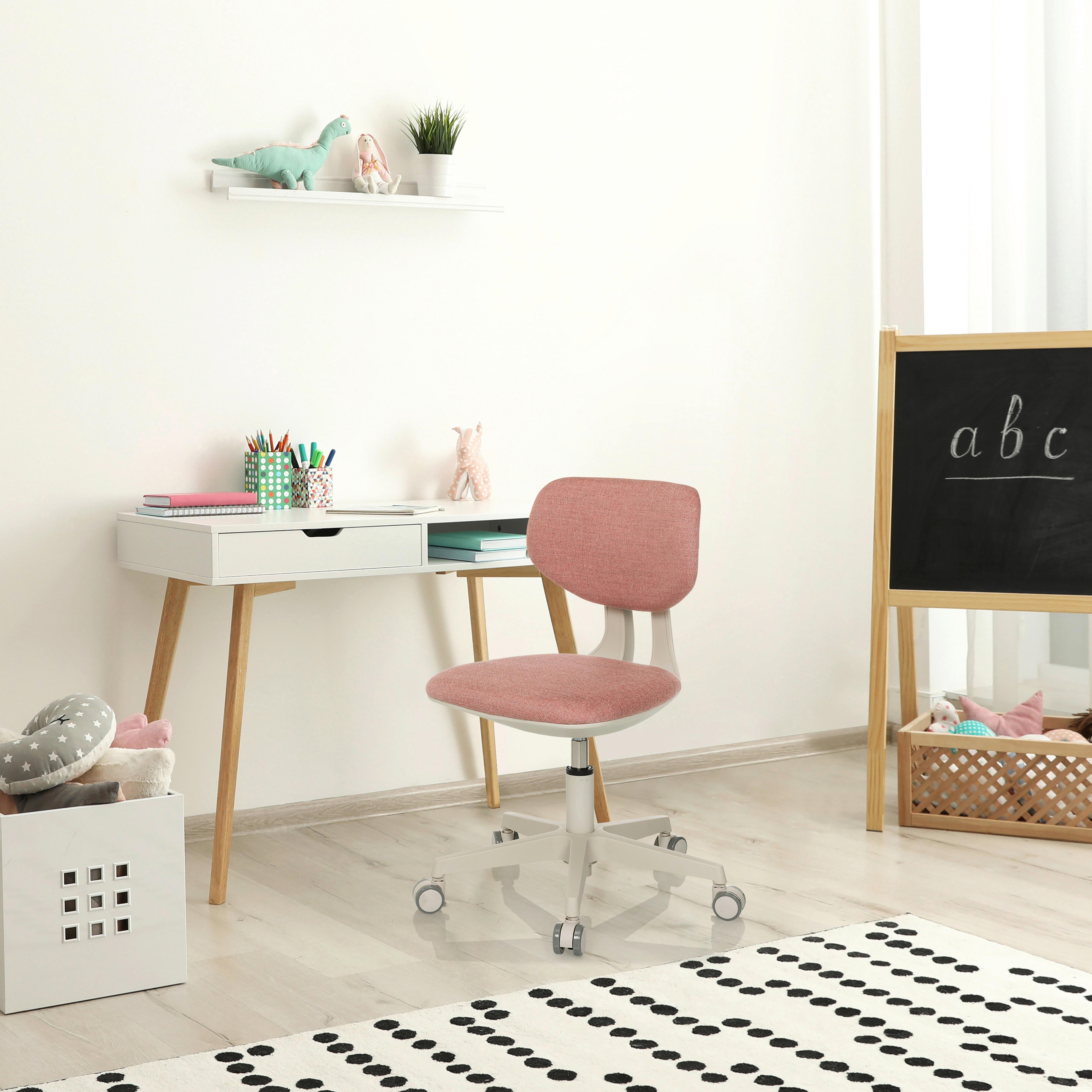 Otroški Vrtljivi Stol Kiddy Classic, Roza - roza/krem barve, Moderno, umetna masa/tekstil (52/70 - 79/52cm) - MID.YOU