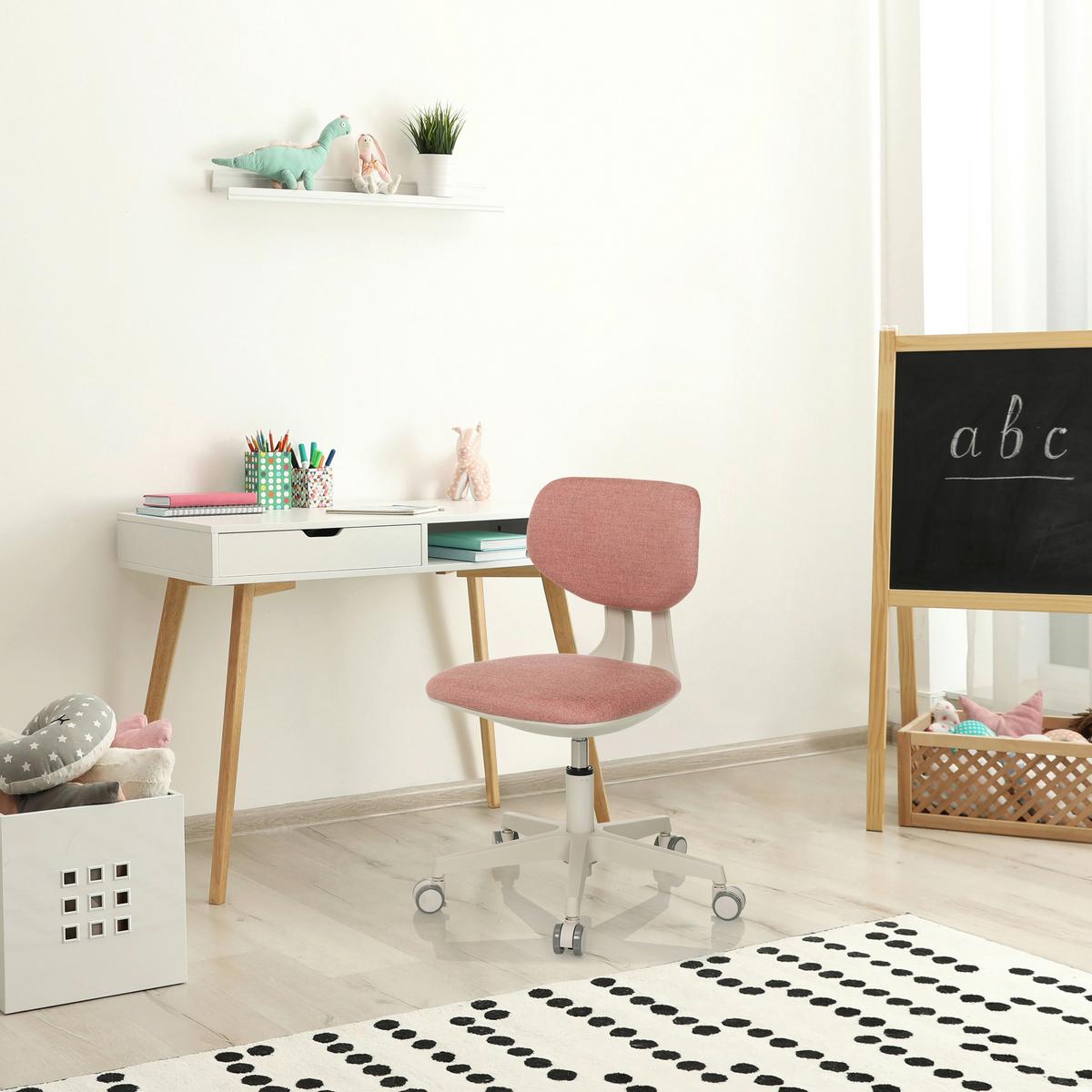 Otroški Vrtljivi Stol Kiddy Classic, Roza - roza/krem barve, Moderno, umetna masa/tekstil (52/70 - 79/52cm) - MID.YOU