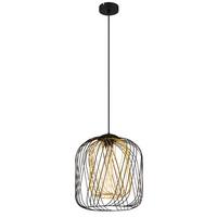 HÄNGELEUCHTE 15965H1S DICHTI - Goldfarben/Schwarz, Basics, Kunststoff/Metall (35/150cm) - Globo