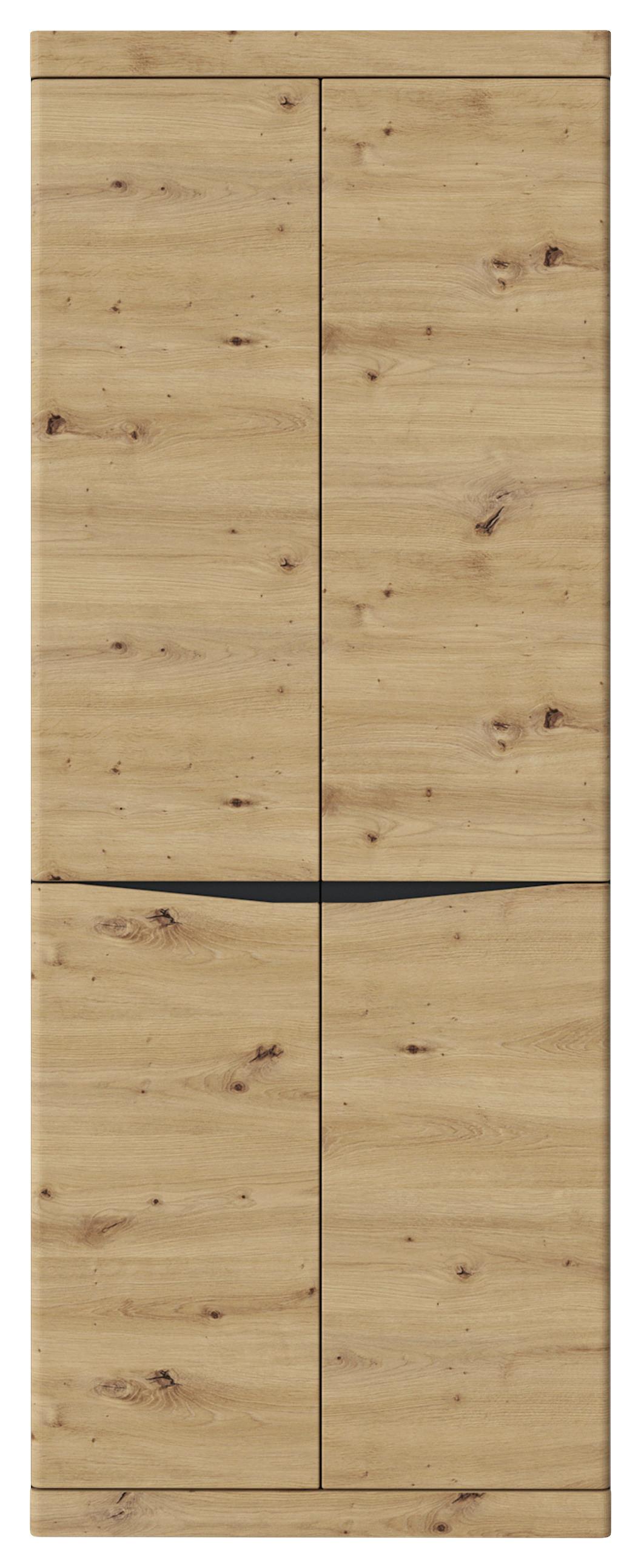 Omara Turino, Antracit, Barva Hrasta - antracit/hrast artisan, Trend, leseni material (75,8/196,5/39,9cm)