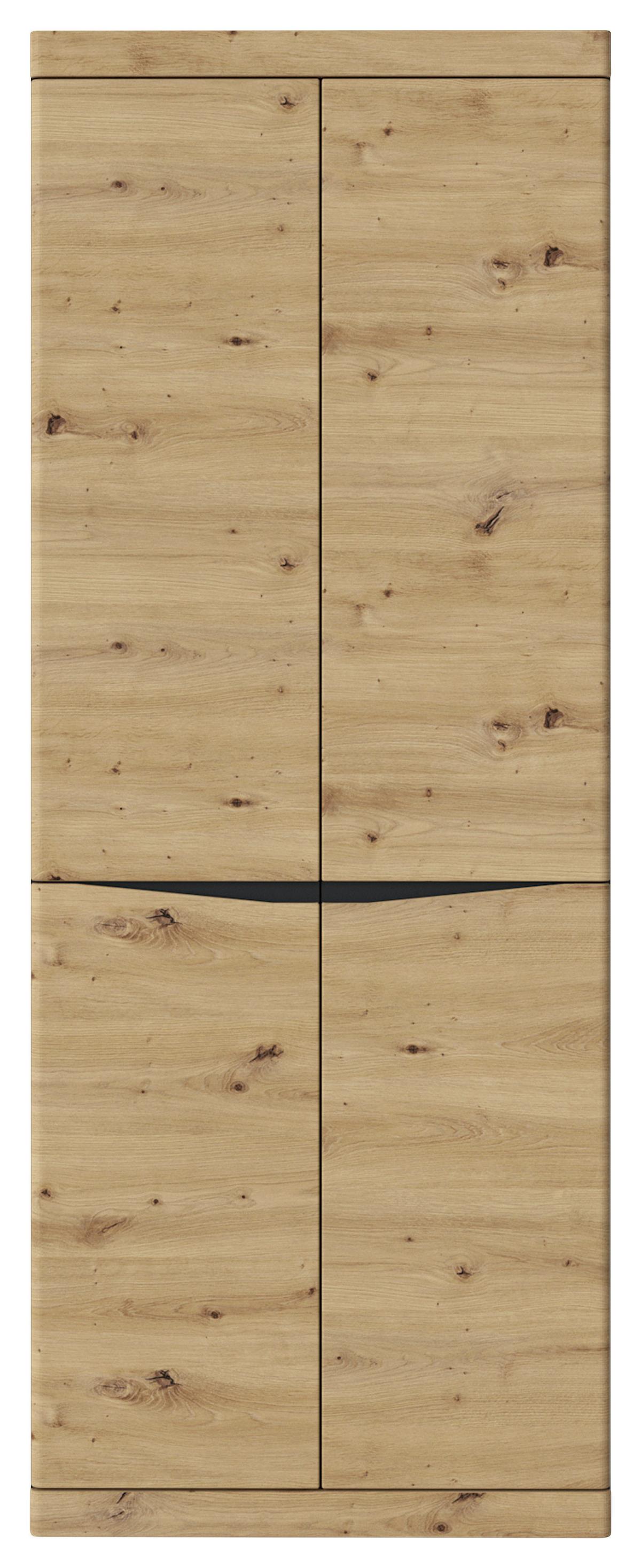 Omara Turino, Antracit, Barva Hrasta - antracit/hrast artisan, Trend, leseni material (75,8/196,5/39,9cm)