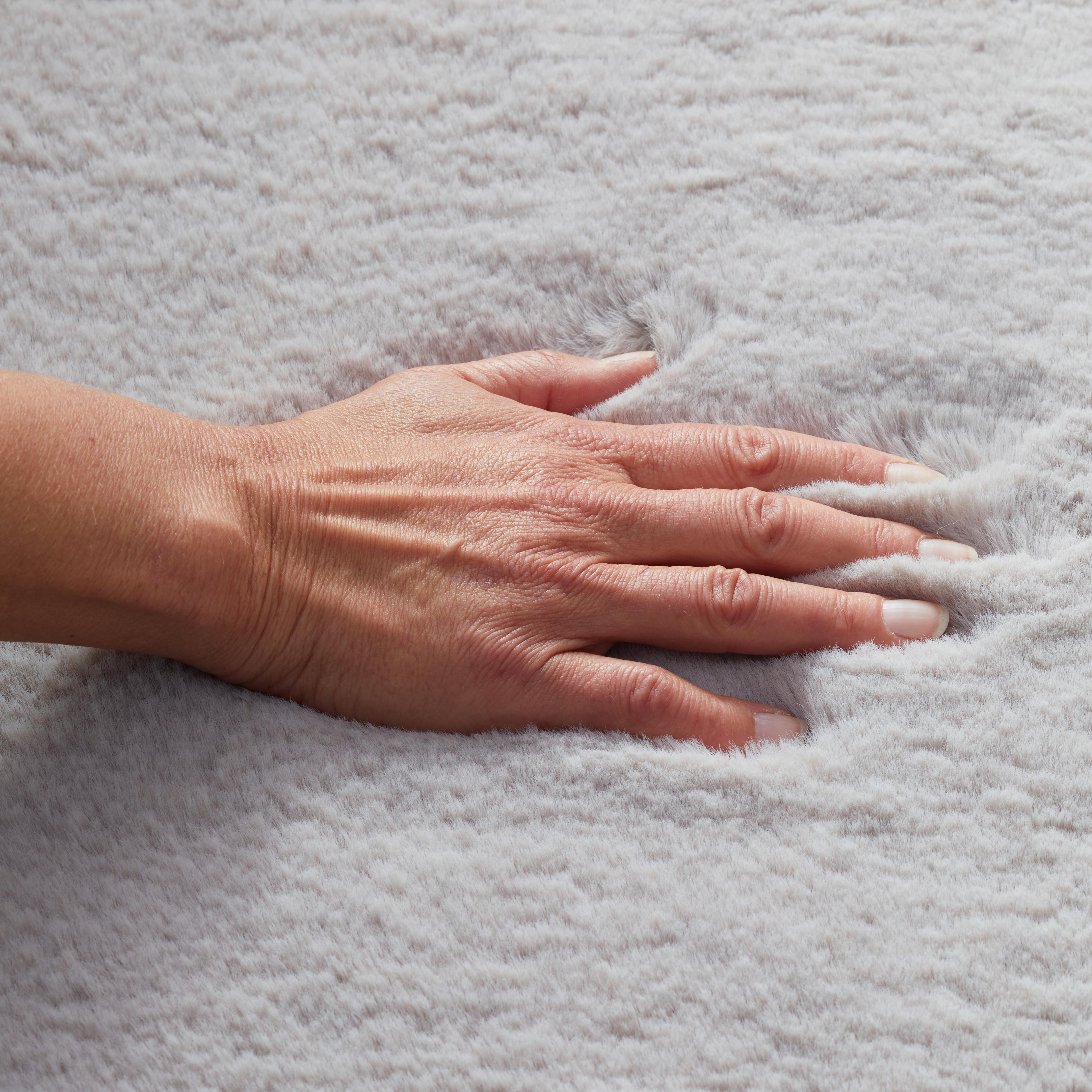 VÄVD MATTA FUZZY 1 - grå, Modern, textil (80/150cm) - Mömax