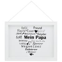 Dekoschild Jana II mit diversen Sprüchen - Weiss/Schwarz, Modern, Holzwerkstoff (3/30/40cm) - Modern Living