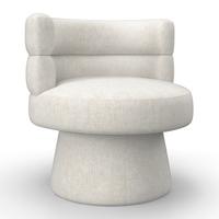 Stuhl Julina Creme Chenille Gepolstert - Creme, MODERN, Holz/Textil (71/74/72cm) - Bessagi Home