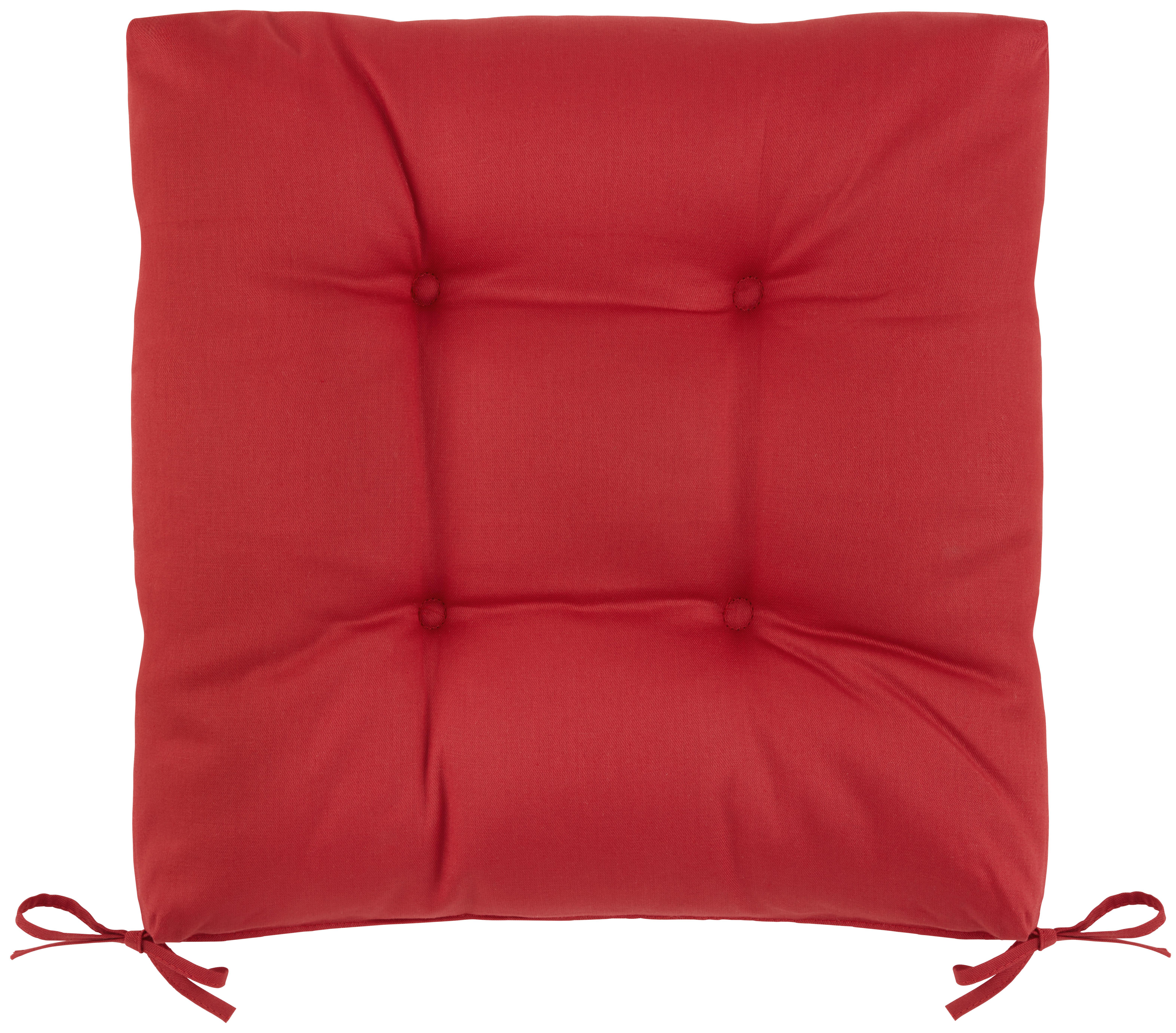 Ülőpárna Elli - Piros, konvencionális (40/40/7cm) - Modern Living