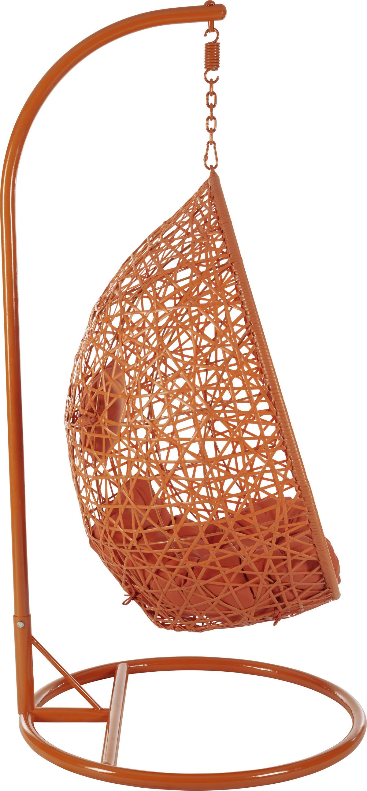 Fotoliu suspendat Mara - portocaliu, plastic/metal (95/190/95cm) - Modern Living