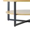 SOFFBORD RONDO - svart/ek Artisan, Klassisk, metall/trämaterial (80/80/40cm) - Mömax