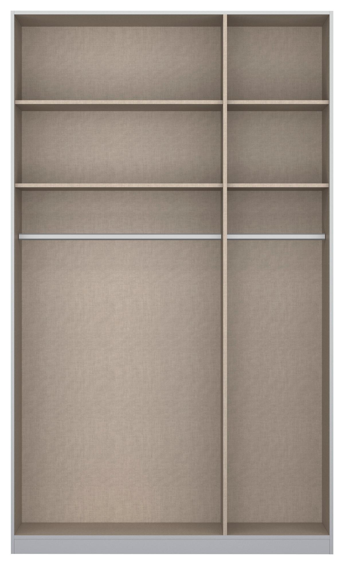 DULAP USI ROTATIVE ALABAMA - argintiu/șampanie, Trend, material pe bază de lemn (136/229/54cm) - Modern Living