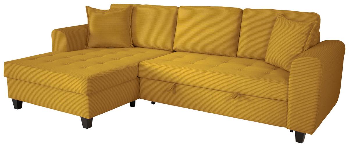 Kutna Garnitura Moritz - boje senfa, Trend, tekstil (155/265cm) - Modern Living