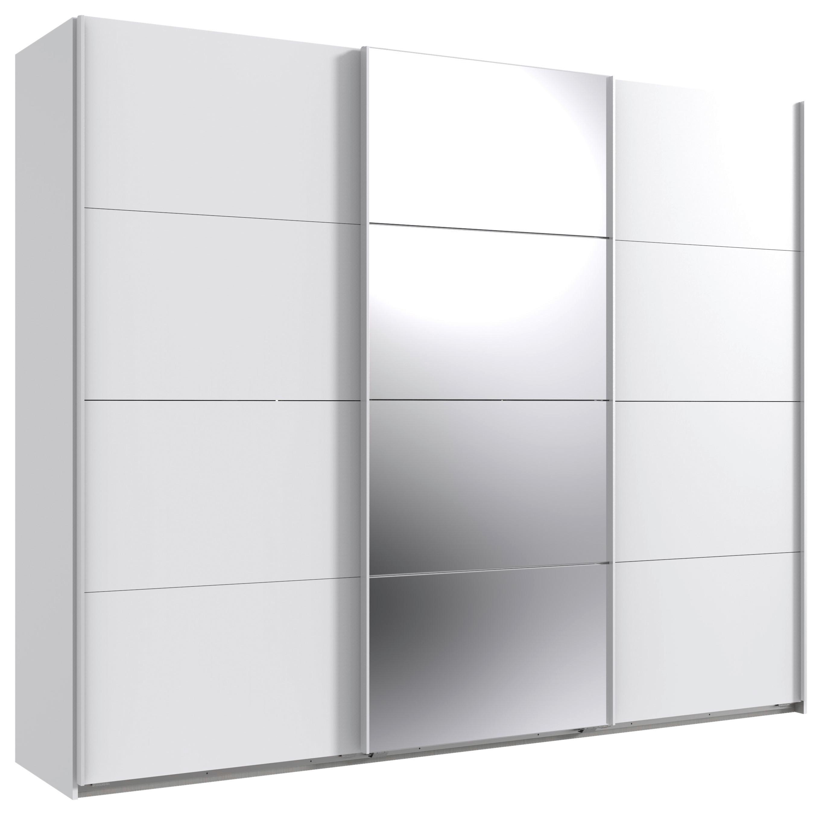 Ormar S Kliznim Vratima Norderstedt - bijela, Moderno, staklo/drvni materijal (270/236/64cm) - Modern Living