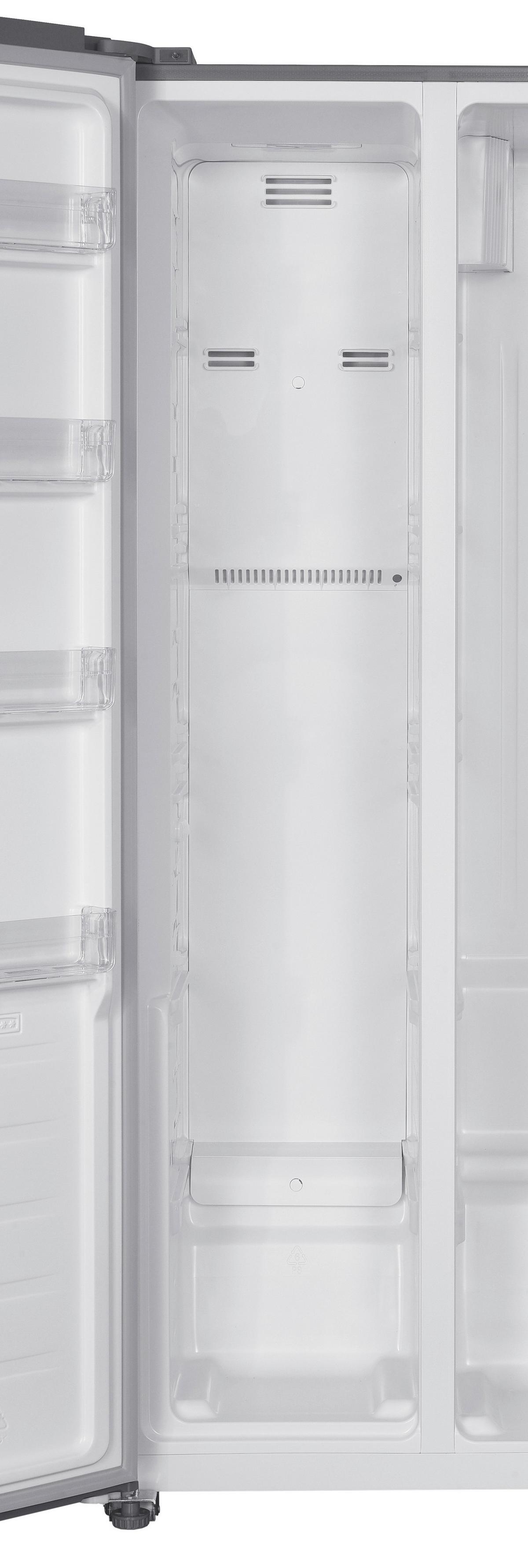 Side-by-Side AC178BSWS-16 Schwarz - Schwarz, Trend, Glas/Kunststoff (91/177/59cm) - Respekta