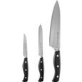 Messerset Rösle Pura 3 Tlg - Silberfarben/Schwarz, KONVENTIONELL, Kunststoff/Metall - Rösle Messerset Rösle Pura 3 Tlg - Silberfarben/Schwarz, KONVENTIONELL, Kunststoff/Metall - Rösle