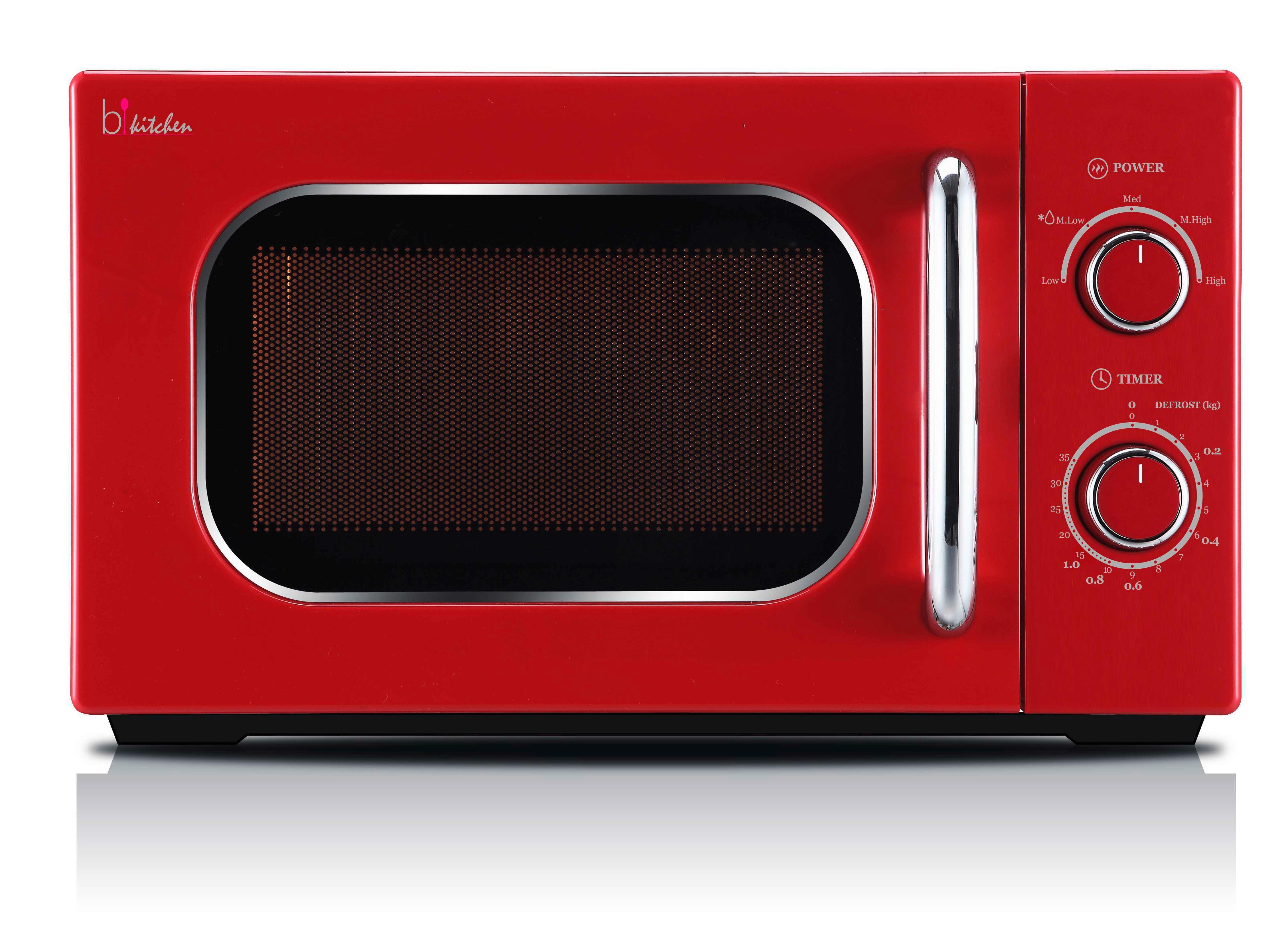 Mikrowelle B Kitchen 820 in Rot - Rot, Glas/Kunststoff (44/25,8/35,8cm) - Silva Schneider