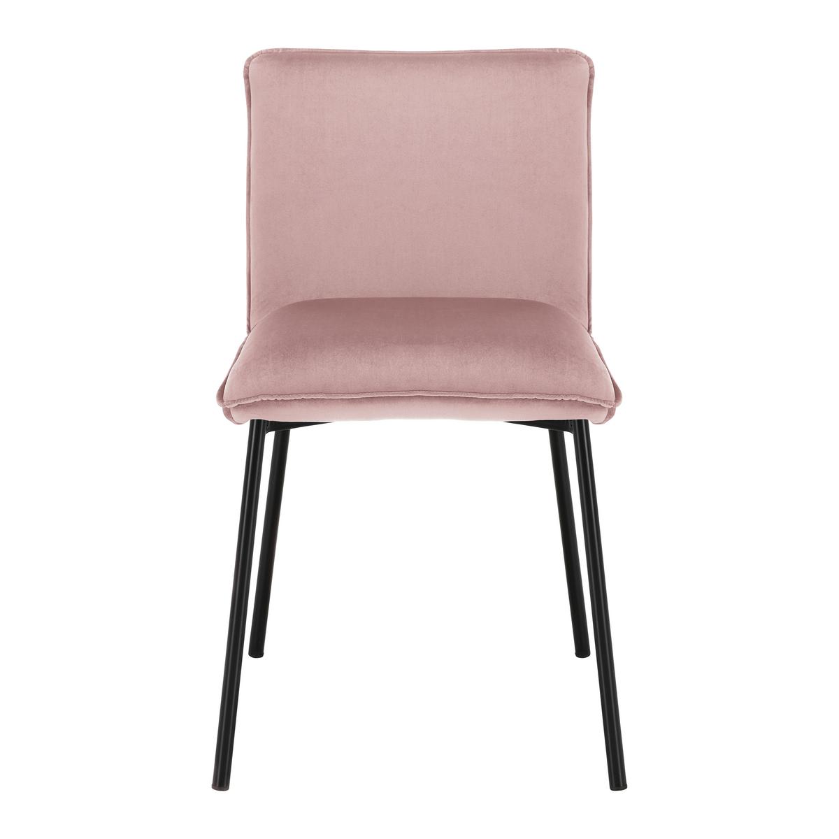 KRZESŁO DARLA - różowy/czarny, Modern, metal/drewno (49/81/55cm) - Bessagi Home