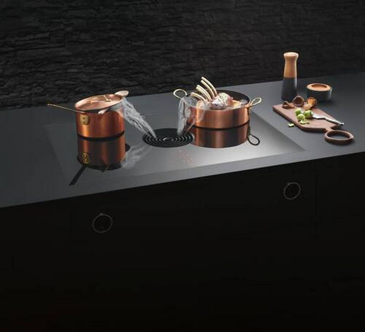 Kochfeld-Dunstabzug-Kombi Purmu Schwarz - Schwarz, MODERN, Glas (76/19,9/51,5cm) - Bora