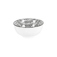 Dipschale Shiva in Schwarz/Weiß Ø ca. 11,8cm - Weiss/Schwarz, Lifestyle, Keramik (11,7/5,6cm) - Mömax