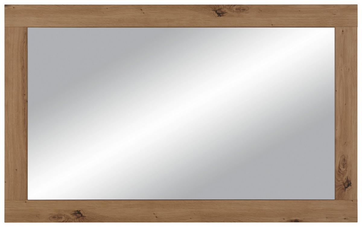 Stensko Ogledalo Malta, 110 X 68 Cm - barve hrasta, Konvencionalno, leseni material (110/68/2cm) - Mömax