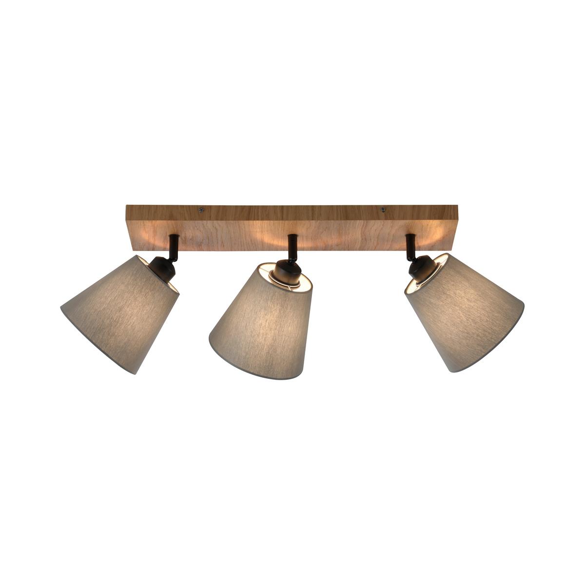 Deckenleuchte Gerda max. 40 Watt - Natur, Holzwerkstoff/Metall (77/28/26cm)