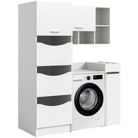 Hauswirtschaftsraum Free Weiß - Weiß, Basics, Holzwerkstoff (145/195/62cm) - MID.YOU