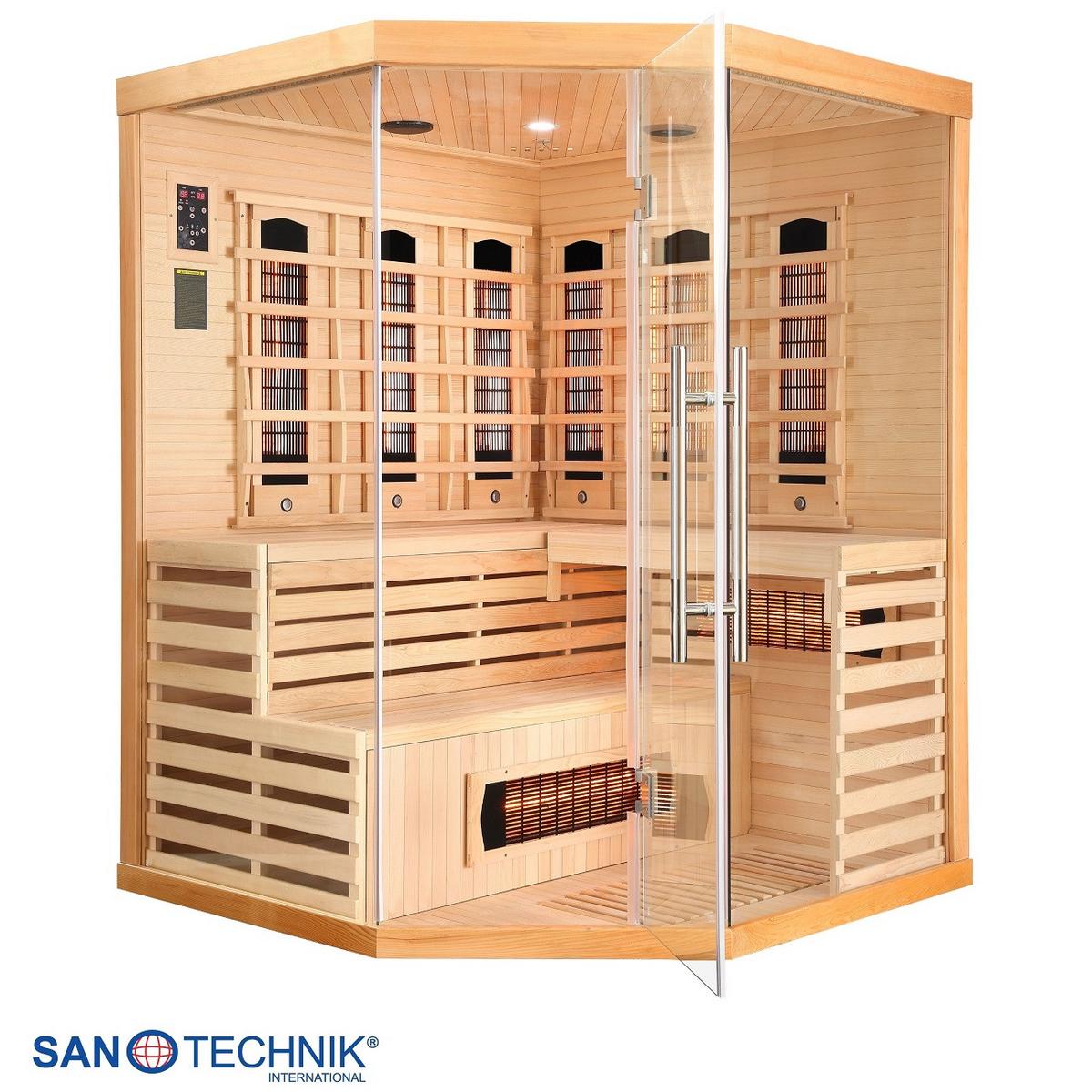 Infrarotkabine Deluxe in Braun ca. 150x200x150cm - Braun, MODERN, Holz (150/200/150cm) - Sanotechnik