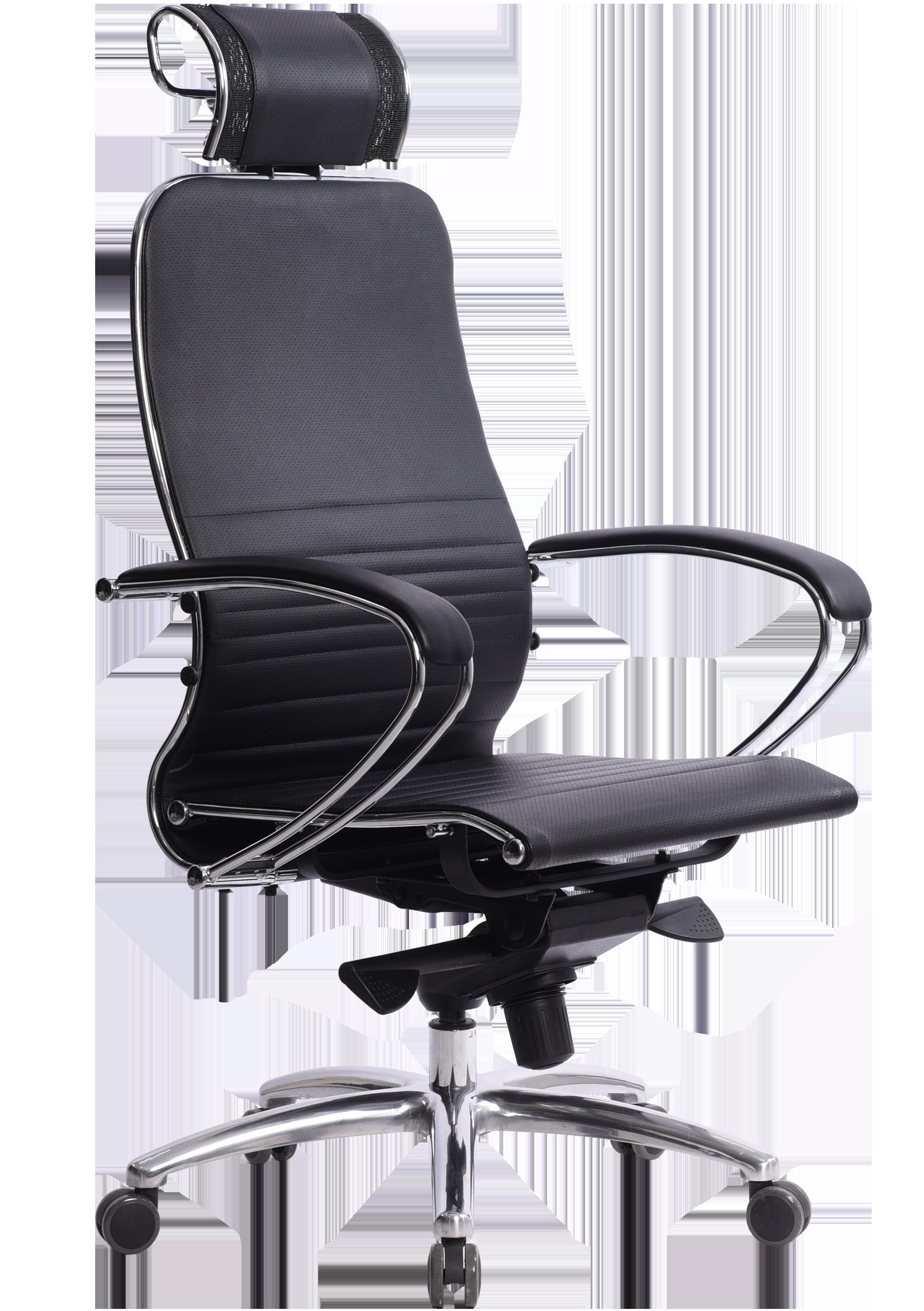 Chefsessel in Schwarz - Chromfarben/Schwarz, MODERN, Kunststoff/Metall (69/123-131/71cm) - Mömax modern living