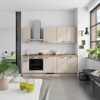 Küchenleerblock Easytouch Low o. Geräte Sandfarben - Sandfarben/Eichefarben, MODERN, Holzwerkstoff/Metall (240cm) - Nobilia