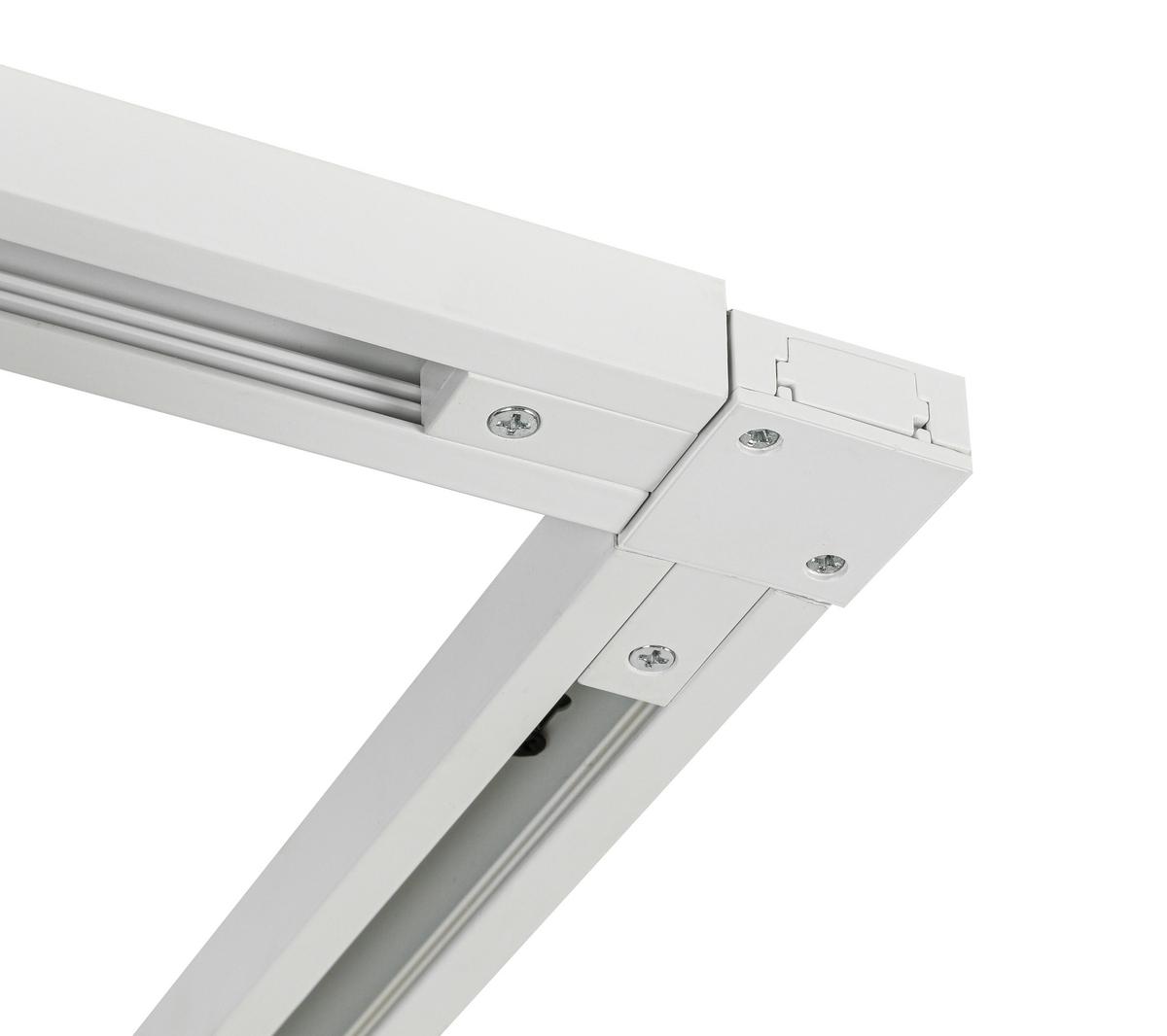 SYSTEM SZYNOWY BINE - biały/kolor chromowy, Trend, tworzywo sztuczne/metal (262cm) - Novel