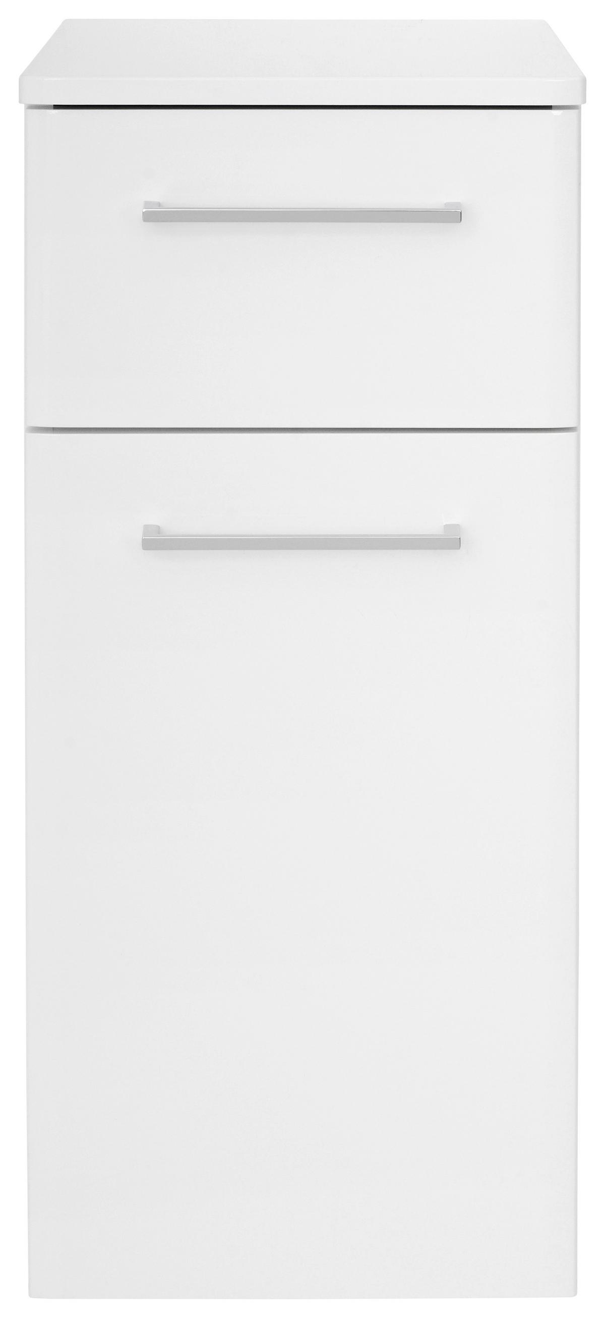 SZAFKA DOLNA CARINA 316 - biały wysoki połysk/biały, Konventionell, materiał drewnopochodny/szkło (30/72/33cm) - Carryhome